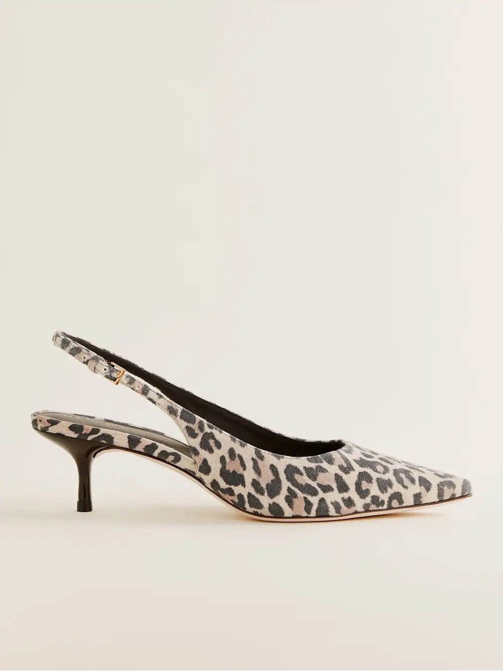 NWT REFORMATION Wrenley Heeled Leopard Slingback Kitten Heel Pumps Women 6